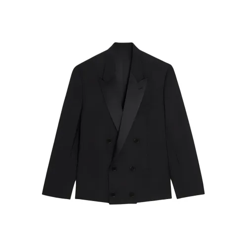 CELINE Spencer Boxy Tux Jacket In Grain De Poudre