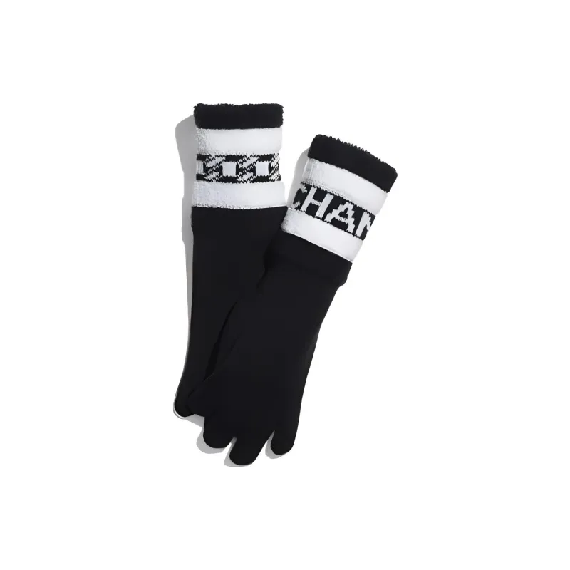 CHANEL Knit Gloves Unisex Black-1