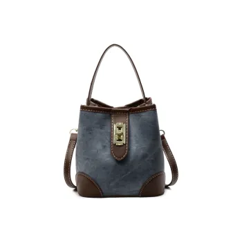 XIANGSU PU Bucket Bag, One Shoulder Handbag Women's Multicolor