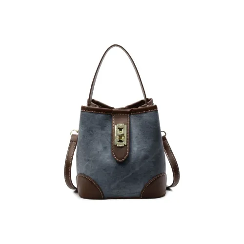 XIANGSU PU Bucket Bag, One Shoulder Handbag Women's Multicolor