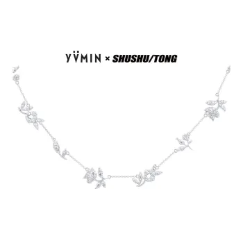 YVMIN SHUSHU/TONG Gold Plated With Zircon Necklaces Unisex