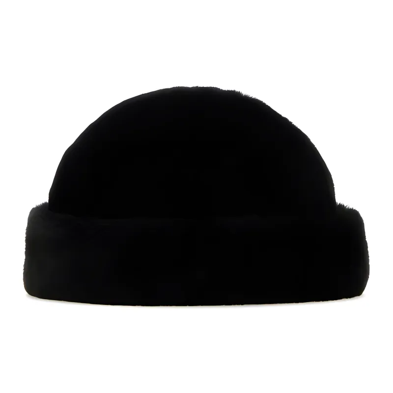 PRADA Triangle Logo-Appliqué Turn-Up Brim Beanie-1