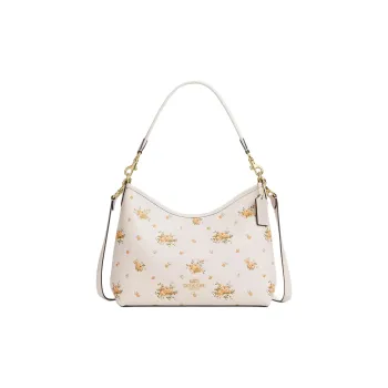 COACH LAUREL Pebble Leather Shoulder Bag Tubas Women's White