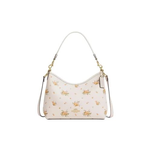 COACH LAUREL Pebble Leather Shoulder Bag Tubas Women's White