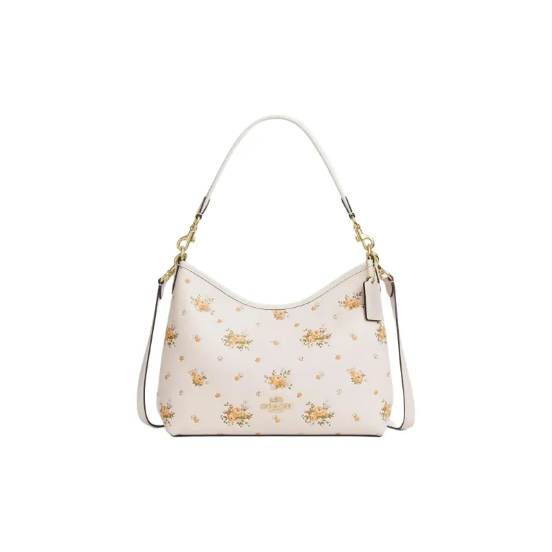 COACH LAUREL Pebble Leather Shoulder Bag Tubas Women's White-0