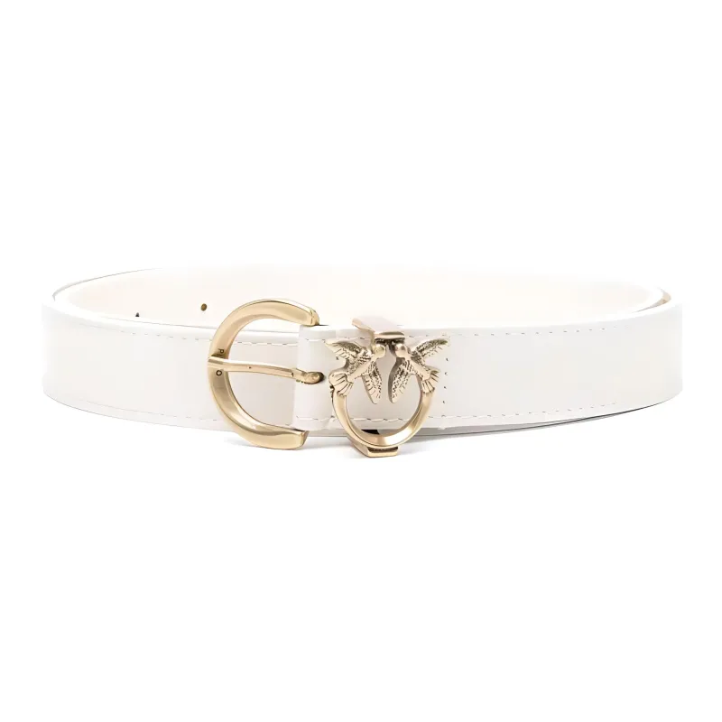 PINKO Love Birds Plaque Buckle Belt-0