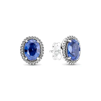 Pandora Stud Earrings Women's Blue/Silver