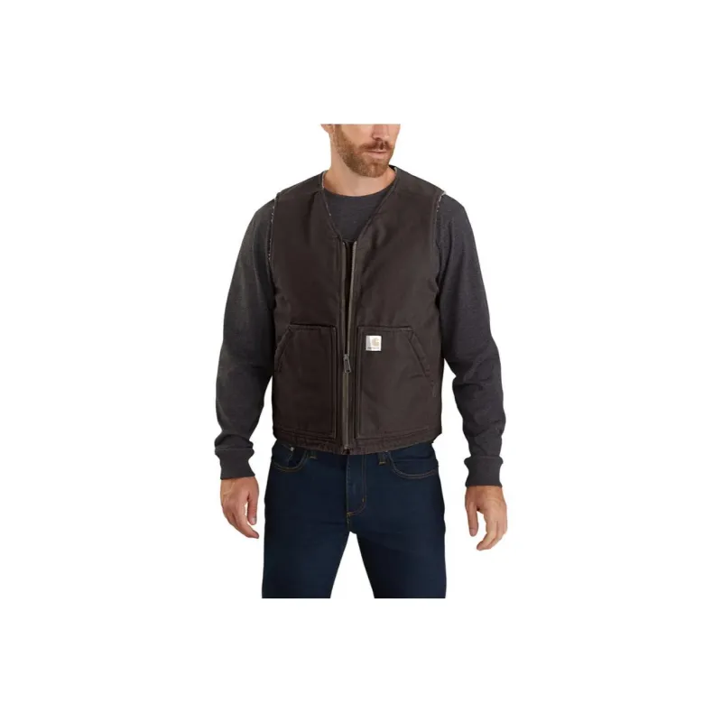 Carhartt 104394 WASHED DUCK SHERPA LINED VEST Vest RELAXED FIT Men's-1
