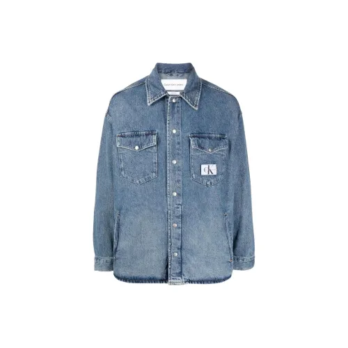 Calvin Klein Denim Jackets Men Blue