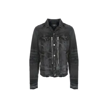AMIRI Denim Jackets Men Black Gray Color