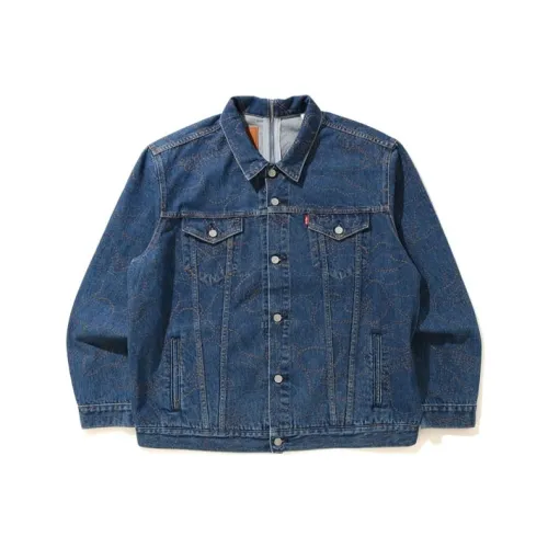 A BATHING APE X Levi's Camo Trucker Jacket Japan Exclusive