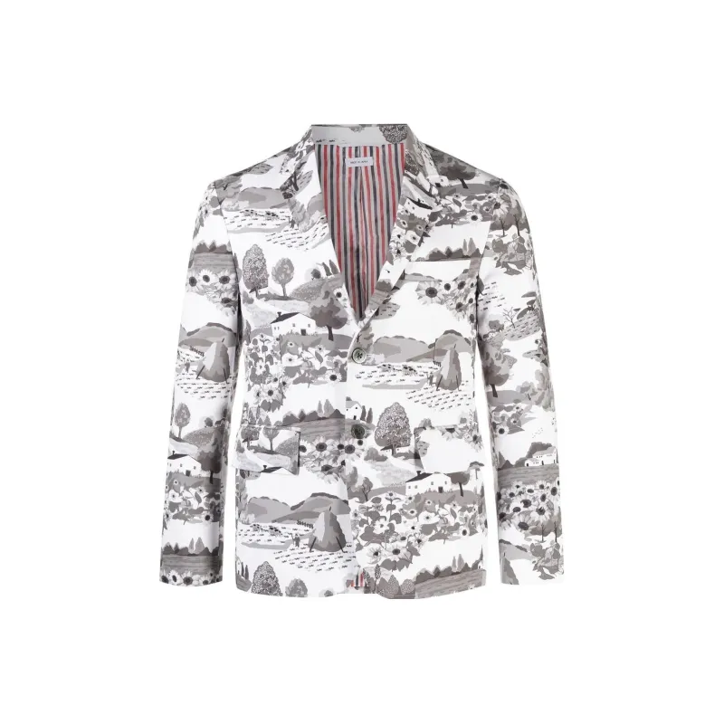 THOM BROWNE Business Suits Men Gray-0