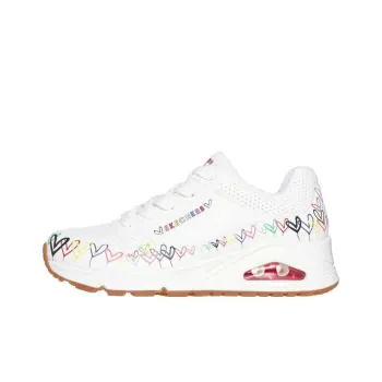 Skechers Uno Love All Around Low Top Skateboard Shoes Women's White