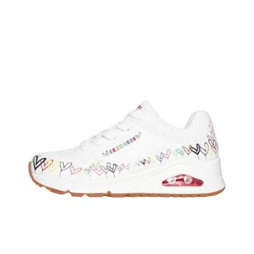 Skechers Uno Love All Around Low Top Skateboard Shoes Women's White