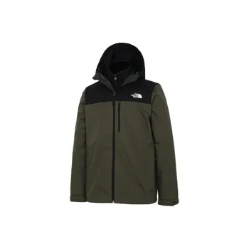 THE NORTH FACE Water Resistant Windproof Breathable Windbreaker Jacket Men's Gray Green