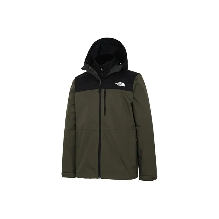 THE NORTH FACE Water Resistant Windproof Breathable Windbreaker Jacket Men's Gray Green-0