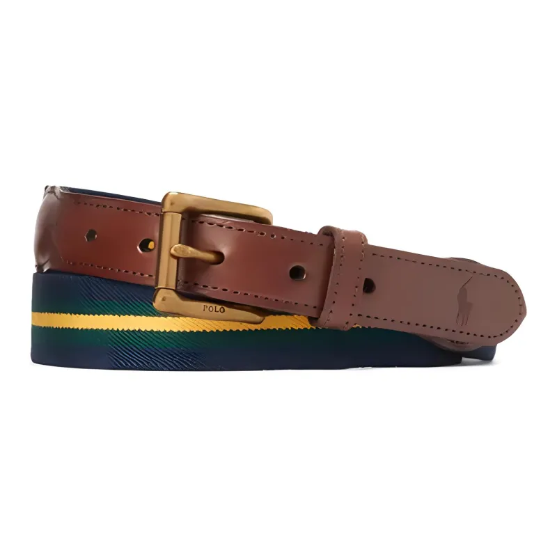 Polo Ralph Lauren Leather trim Belt-0