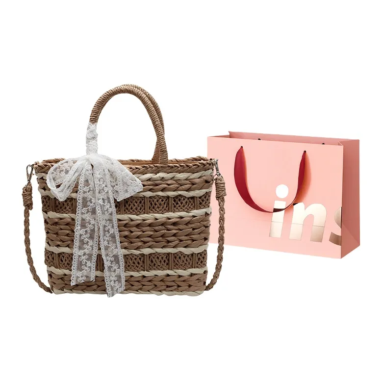 WHEELY BABY+ Straw Woven Handbag Women's Multicolor-7
