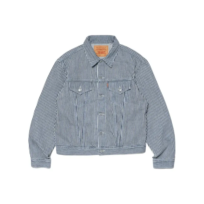 Levis X Nigo 557XX Hickory Stripe Trucker Jacket Indigo-0