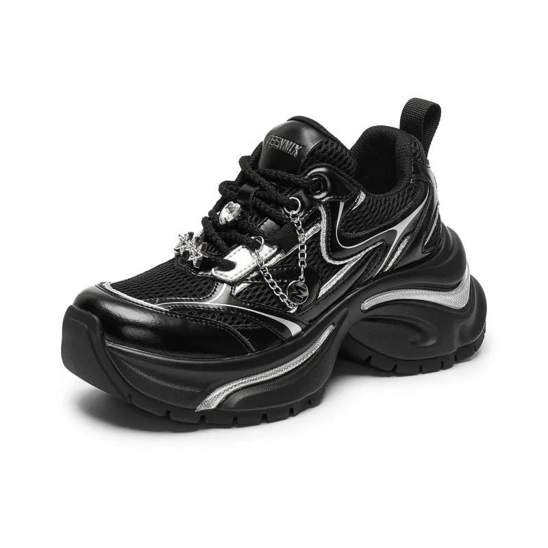 Teenmix Lucky Star Collection Cushioning Coverage Abrasion Resistant Slip Resistant Low Top Chunky Sneakers Women's-1