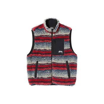Stussy Striped Sherpa Vest