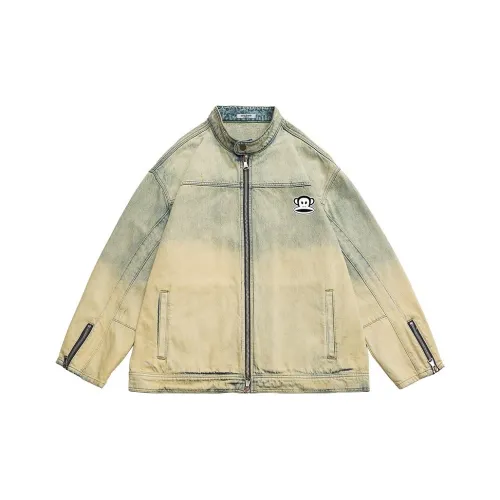 PAUL FRANK Denim Jacket Men's Yellow Mud