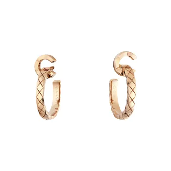 CHANEL 18k Earrings Unisex Gold