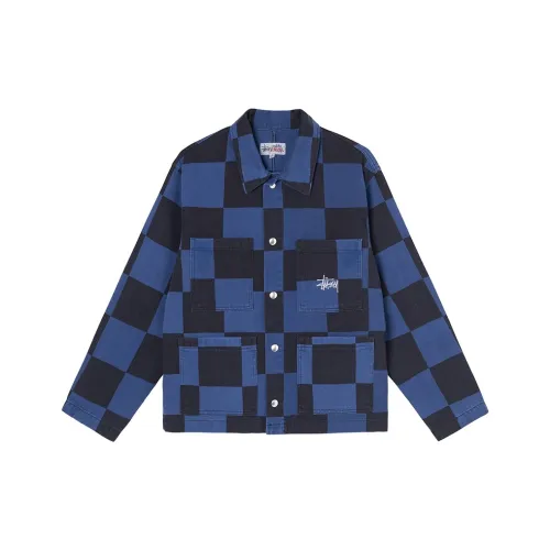 Stussy Denim Jackets Unisex Blue