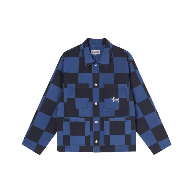 Stussy Denim Jackets Unisex Blue-0