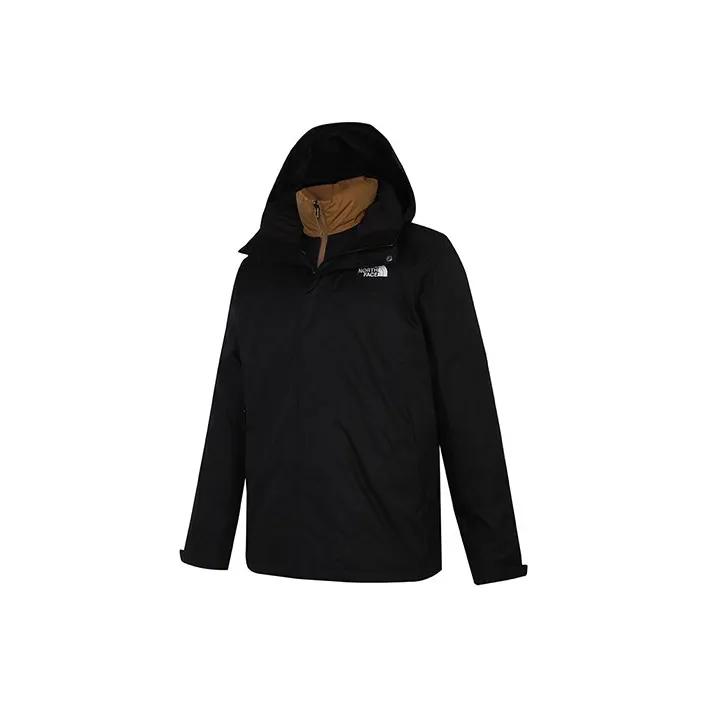 THE NORTH FACE Water Resistant Windproof Wear Resistant Warm Windbreaker Jacket Men's Black-0