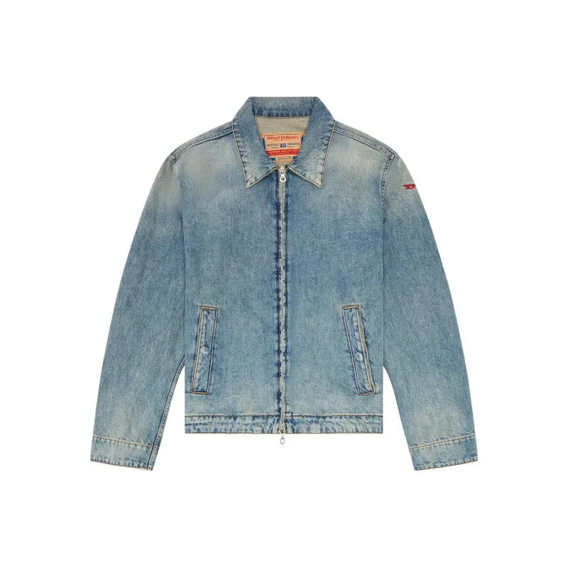 DIESEL D-Rohe Zipped Denim Jacket-0