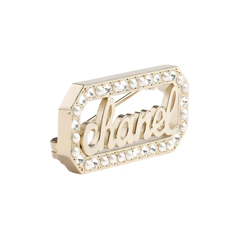CHANEL 1986 1988 Logo Hair Clip-1