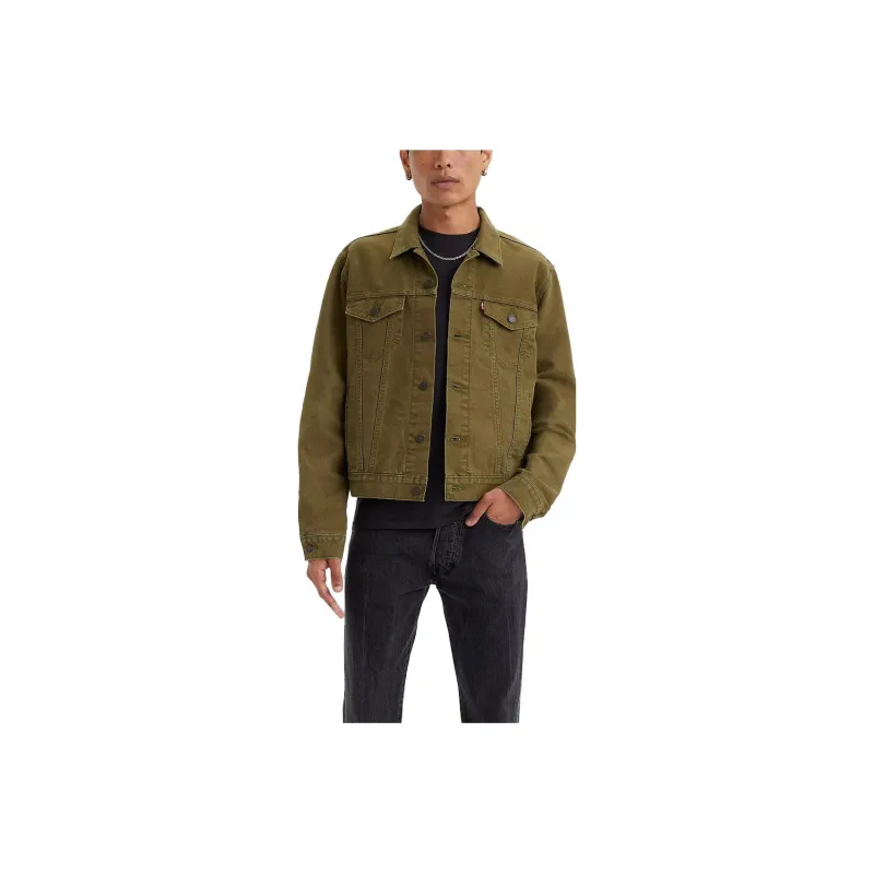 Levis Denim Jackets Men Green-0
