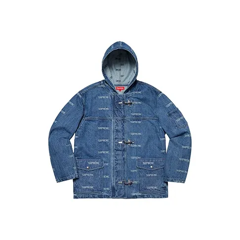 Supreme Logo Denim Turnout Jacket-0