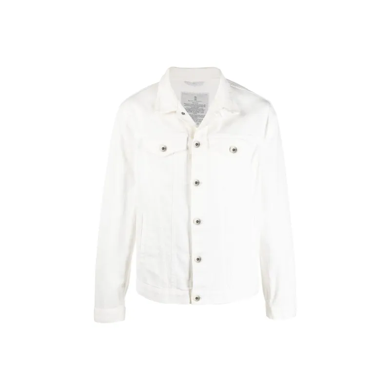 Brunello Cucinelli Denim Jackets Men White-0