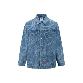 CALVIN KLEIN Denim Jacket Unisex Blue
