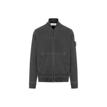 STONE ISLAND Logo Patch Zipped Sweatshirt