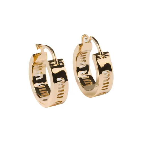 MIU MIU Brass Earrings Women's Gold