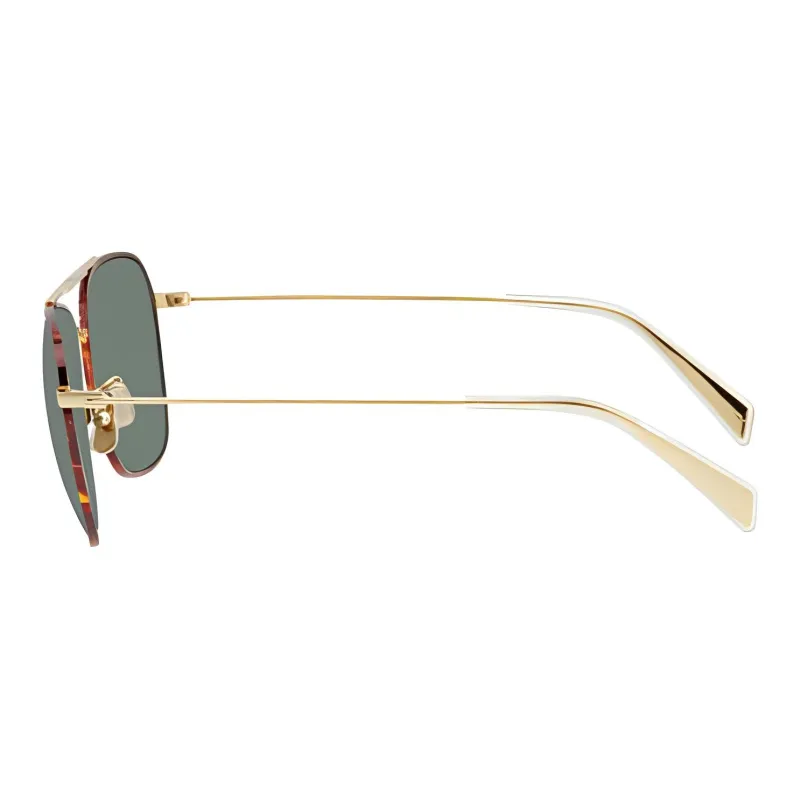 CELINE Metal Aviator Sunglasses Unisex Gold-2