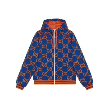GUCCI SS23 Jackets Coats Men's Blue Orange