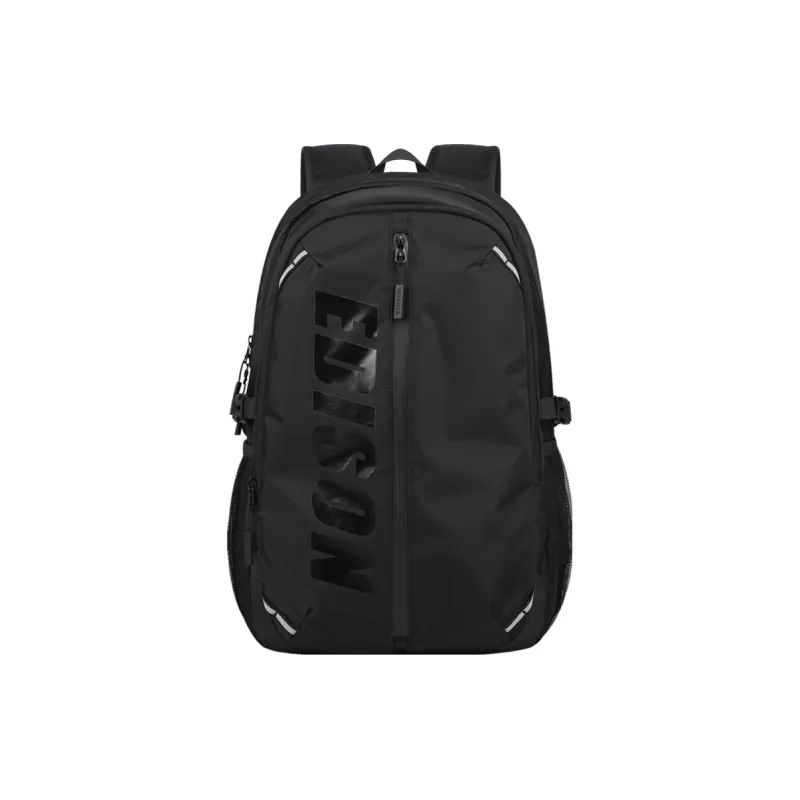 EDISON Polyester Oxford Backpack Unisex Black/Gray-5