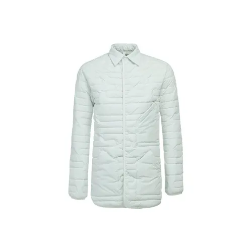 Y-3 FW21 Solid Color Lapel Thin Puffer Jacket Men's White
