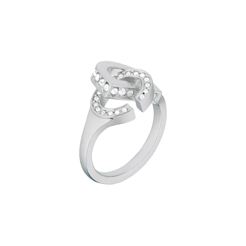 DIOR Metal Crystal Rings Women's Silver-0