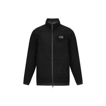 EMPORIO ARMANI Dot Stand Collar Puffer Jacket Men's Black