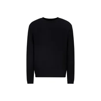 EMPORIO ARMANI Asv Wool And Lyocell blend Jumper In A Patterned Stitch