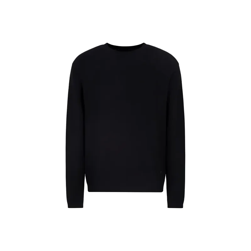 EMPORIO ARMANI Asv Wool And Lyocell blend Jumper In A Patterned Stitch-0