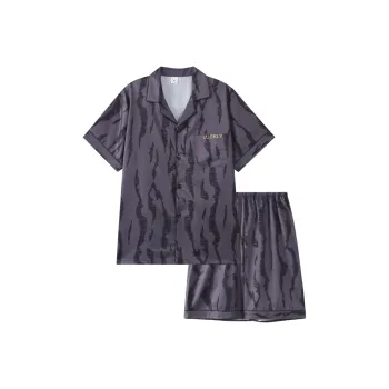 CHUDUAN Pajama Set Men's Purple