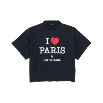 Balenciaga I Love Paris & Balenciaga Cropped T Shirt