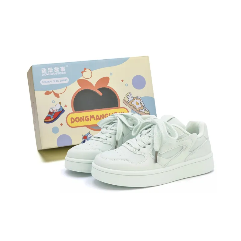 Anime Story Slip Resistant, Abrasion Resistant, Lightweight, Breathable Low Top Skateboard Shoes Women's-5