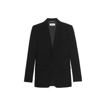 SAINT LAURENT Business Suit Coat Men's Black